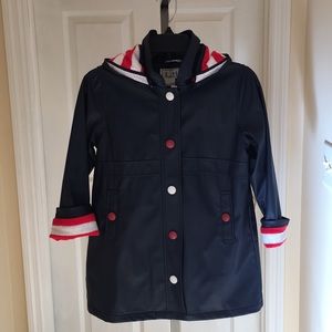 Girls Hatley Navy Raincoat Sz. 10 Like New!